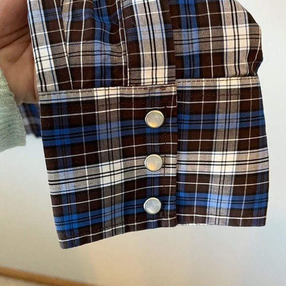 Wrangler size large pearl snap rodeo western shirt work wear - Picture 8 of 16